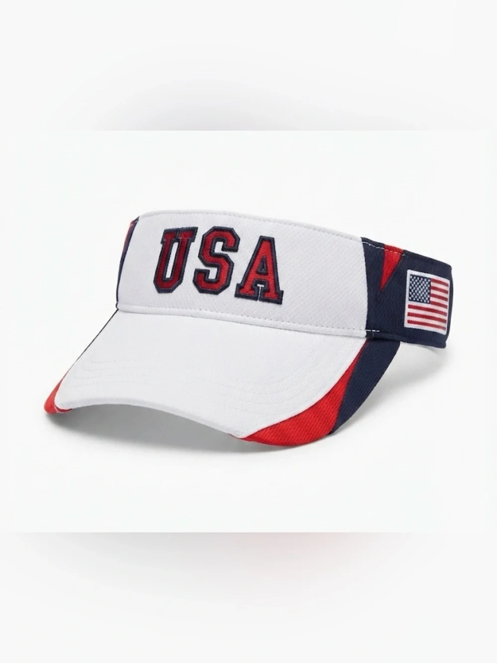 USA Patriotic Visor 1776 American Summer Navy Red White Men's Women's Hat